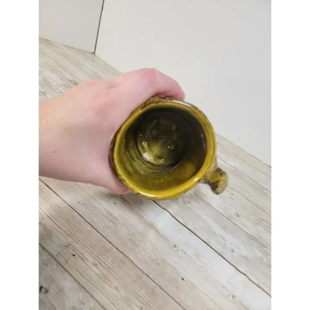 Handmade Tree Stump‎ Shaped Pottery Coffee Tea Mug Signed Millrights Unique
